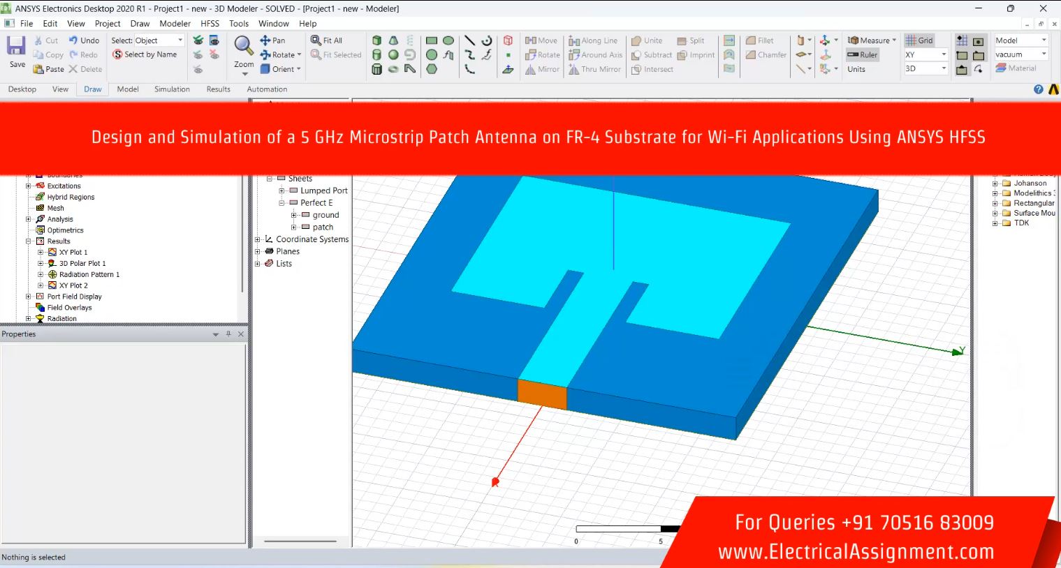 12.5 GHz CSRR Microstrip Antenna Design - HFSS Simulation screenshot 4